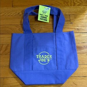 Trader Joe's Blue Canvas Tote Bag